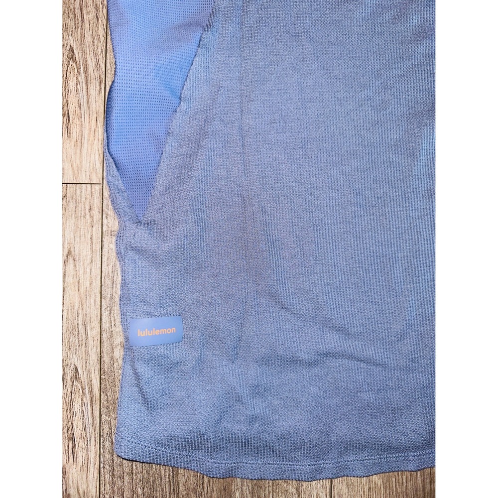 WB6 Lululemon Men's Training T-Shirt Athletic Long Sleeve Top Blue Large - Picture 2 of 7